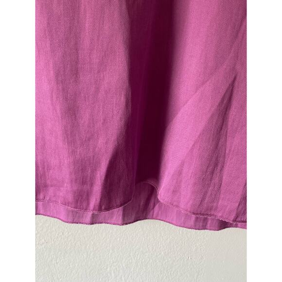 Relativity Purple Embellished Top SZ XL Cotton Blend Short Sleeve Ethnic Career - Picture 6 of 9
